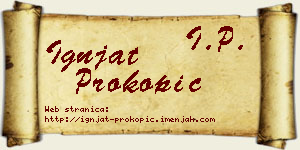 Ignjat Prokopić vizit kartica